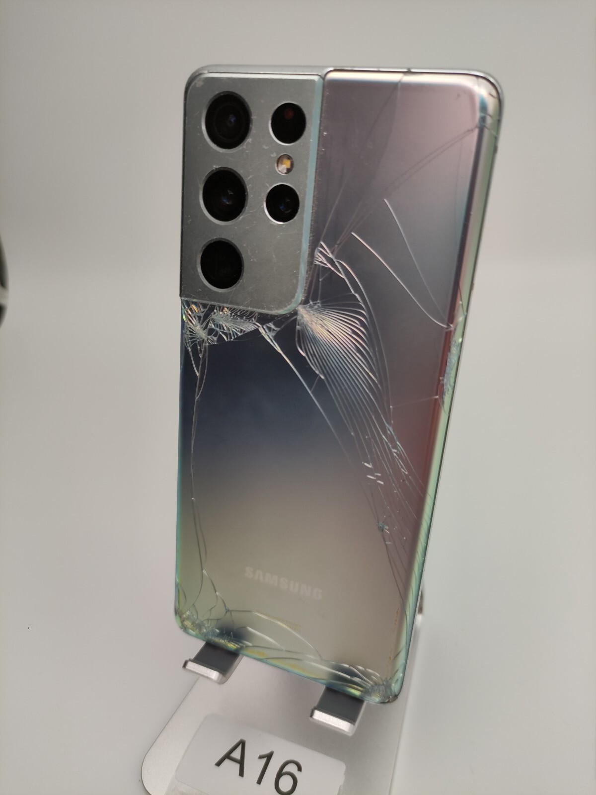 Samsung Galaxy S21 Ultra 5G 128GB Silver Unlocked w/ Cracked Screen and Back eBay