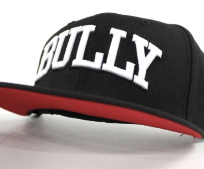 NEW ERA  BULLY  BLACK WITH RED UNDERVISOR 59FIFTY HAT SIZE 7 1/2