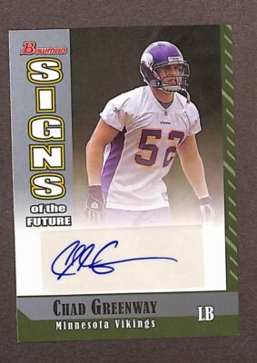 2006 Bowman Signs of the Future #SF-CG Chad Greenway Auto Rookie