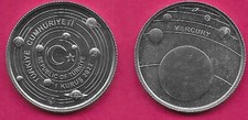 TURKEY 1 KURUS 2022 UNC MERCURY,1 YEAR TYPE,NONE-CIRCULATING COIN,SOLAR SYSTEM P