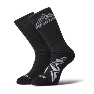 Size OS - Primitive All Terrain Socks Holiday 2021 Black One Pair
