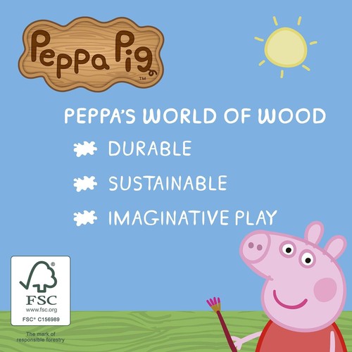 Peppa Pig Wooden Family Figures for Imaginative Play and Preschool Fun - Picture 3 of 9