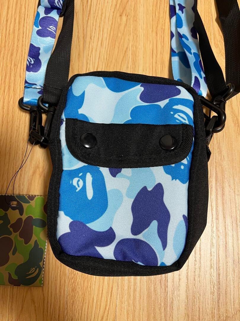 A BATHING APE Camouflage Shoulder Bag blue 17 × 12 x 6.5㎝ strap