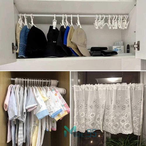 lot 23" to 44" Adjustable Spring Tension Steel Shower Rod/Window Rod/Closet Rod - Picture 2 of 56