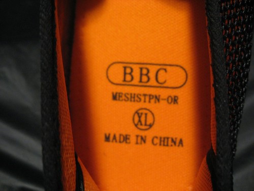 Bob Barker orange Netz Step-In Erwachsene Größe XL (11-12) Häftling Gefängnis/Gefängnis Schuhe - Bild 3 von 3