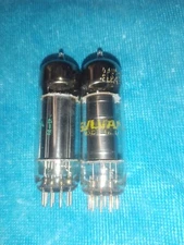 (2) SYLVANIA 6BQ5 BLACK PLATE AUDIO POWER AMPLIFIER TUBES - TV7 TESTED