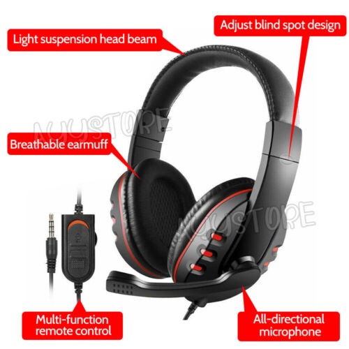 3.5mm Gaming Headset Headphone with Microphone for PC Laptop Sony PS4 Xbox One - Picture 2 of 9