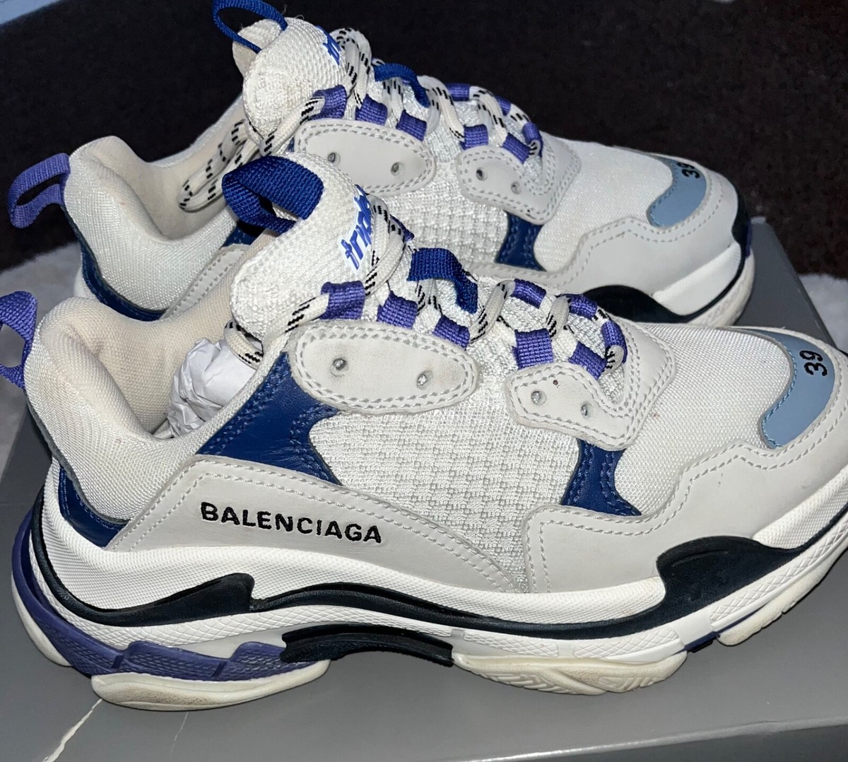 Balenciaga Triple S size 39 UK purple and white UK