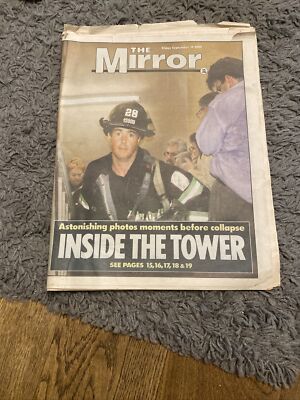 The Daily Mirror UK Newspaper 14/09/01 September 14th 2001 NY Terror Attacks