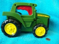 John Deere Tractor Flashlight Roll and Go toy rumbling engine sounds light works