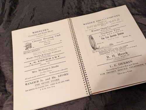 WINDER GA. GEORGIA EARLY 20TH CENTURY D.A.R. COOKBOOK REPRINT HISTORY ADS LG. PB - Picture 8 of 11