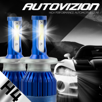 CREE COB H4 9003 HB2 LED Headlight Kit Hi-Lo Car White Light Bulbs Moreultrathin
