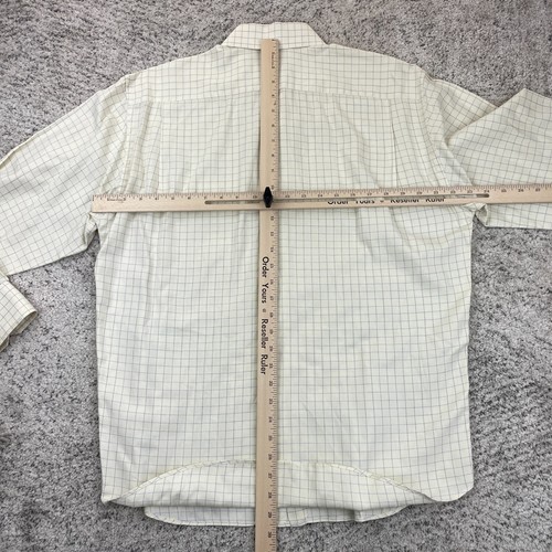 Canali Dress Shirt Mens 15.5 39 Check Cream Long Sleeve Button Up Made In Italy - Picture 6 of 8