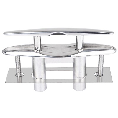 NovelBee 8 Inch Boat Pull Up Flush Mount Cleat,316 Stainless Steel Marine Dock D