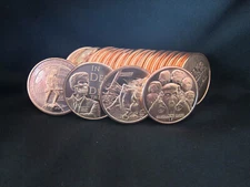 20 Coin Roll Lot Of Mixed 1 oz Copper BU Rounds - SEE DESCRIPTION FOR DETAILS #4