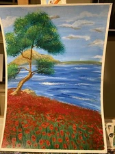 11/14 Acrylic Painting On Paper,landscape,abstract