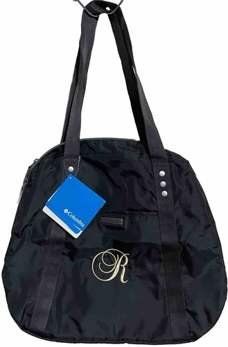 COLUMBIA EASY OUT MINI TOTE BAG BLACK New With Tags “Embroidered Letter R”