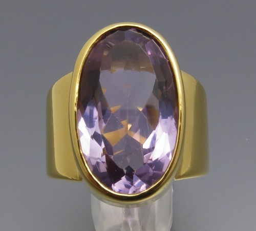 DISEÑO MADURO - ANILLO AMATISTA - HECHO A MANO - ÚNICO DE ORFEBRERÍA PROPIA - Imagen 2 de 7