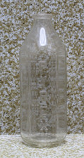 Vintage Pyrex Glass Baby Nursing Bottle 8 oz 6 Sided Narrow Neck Bottle C-PICS