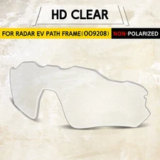 HD Clear Replacement Lenses for Oakley Radar EV Path OO9208 Frame, No Polarized