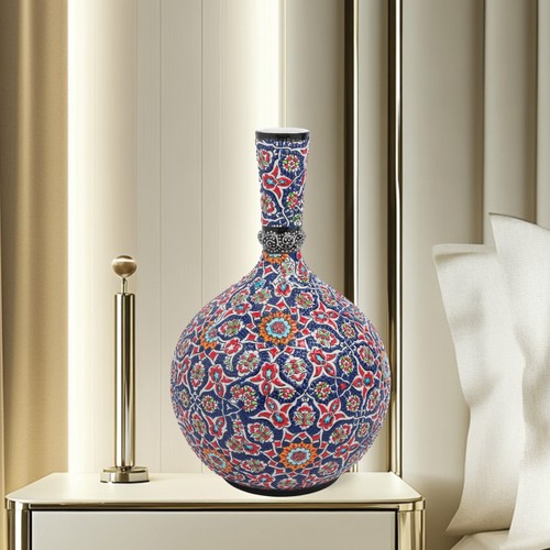 Vaso in ceramica fatto a mano, vaso in ceramica mosaico persiano, vaso per arredamento soggiorno - Foto 5 di 6