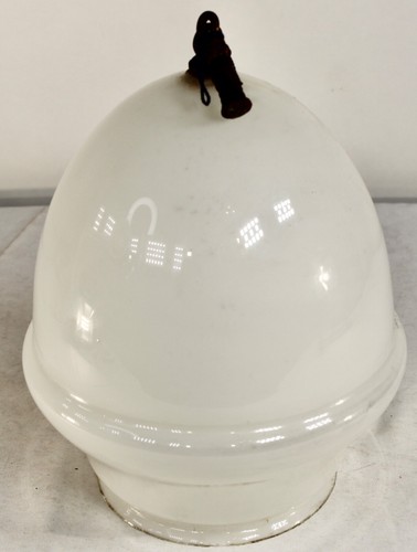 Antique Art Deco Milk Glass Lamp Lighting Globe Shade Acorn Shape #2 - Picture 5 of 16