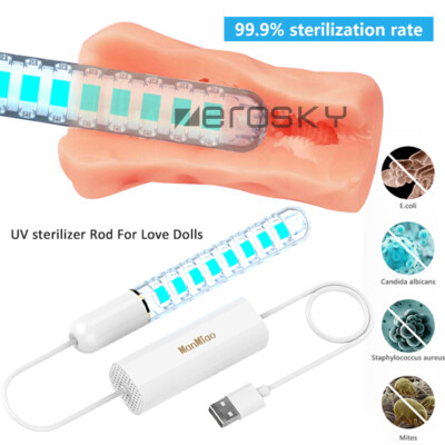 USB UV sterilizer Rod for-Realistic-Pussy-Sex-Male-Masturbators-Cups Deep  Holes | eBay