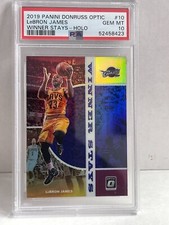 2019 Donruss Optic Winner Stays HOLO #10 LeBron James  SILVER REFRACTOR PSA 10