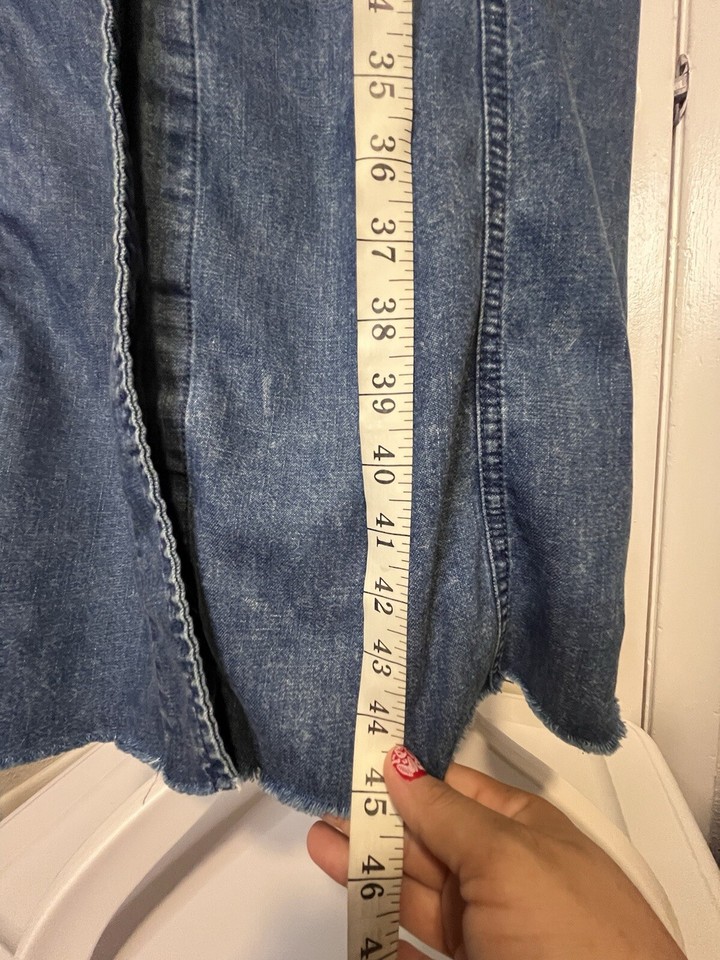 Free People XL 100 Cotton Denim Overall Dress eBay