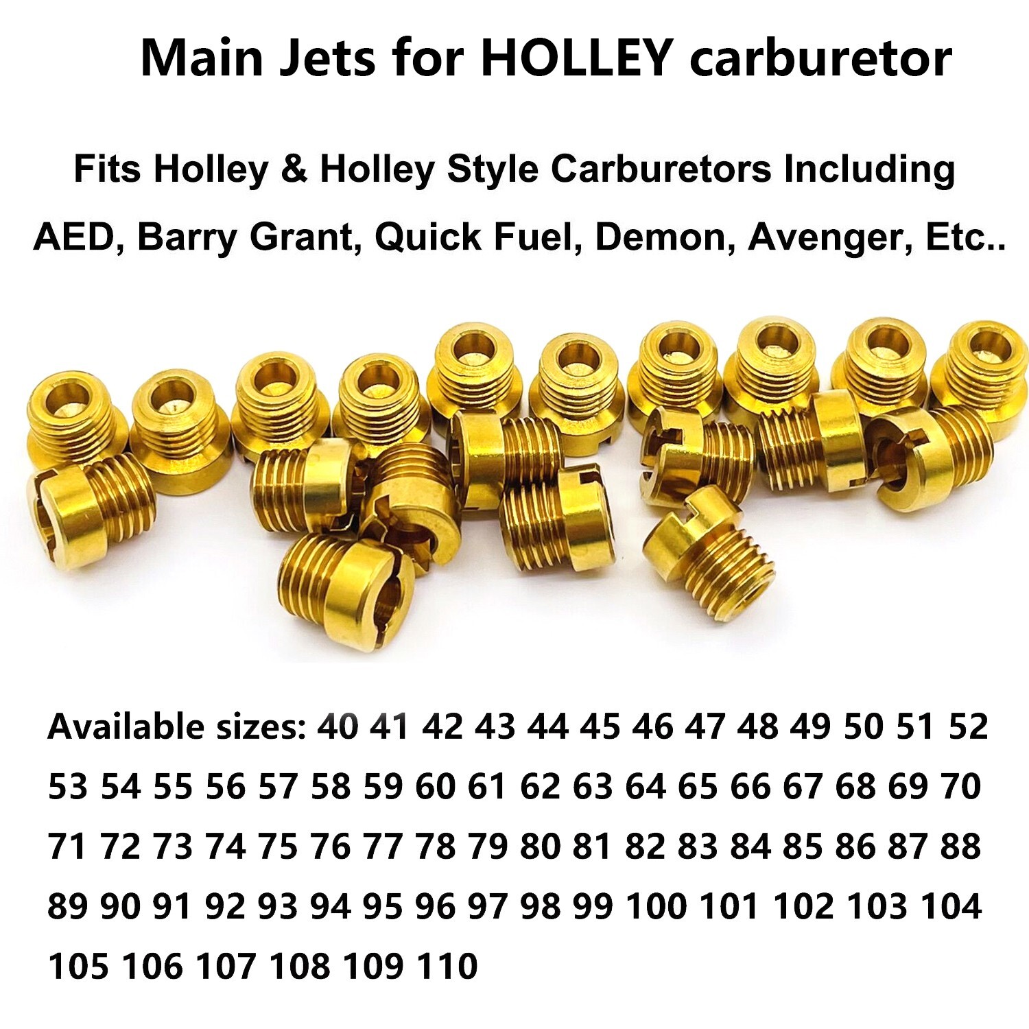 Holley Carburetor MAIN JETS KIT 40110 1/432 CHOOSE ANY SIZE 20 PACK