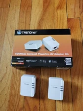 TRENDnet 500Mbps Compact Powerline AV Adapter Kit TPL-406E2K/A