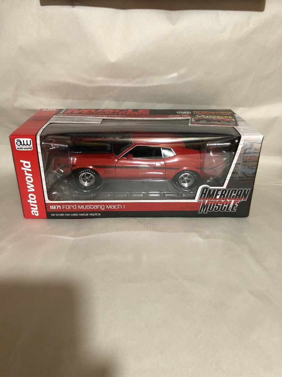 1971 Mustang Mach 1 ミニカー 1:18スケール 1971 Ford Mustang Mach 1 RED 1:18 Auto World 1150 | eBay
