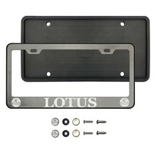 L0tus Laser Etched Black Chrome Stainless Steel License Frame Silicone Guard L0tus Laser Etched Black Chrome Stainless Steel License Frame Silicone Guard