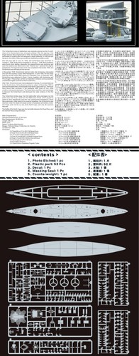 Flyhawk FH1148 1/700 German Battleship Scharnhorst 1943 Plastic Model Kit - Picture 4 of 6