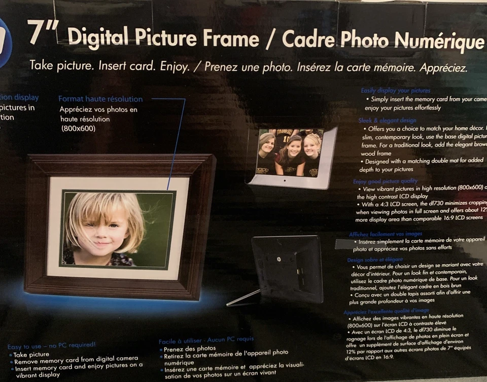 HP 7" Digital Picture Frame New Open Box, Never Been Used, Excellent Condition - Image 2 of 4