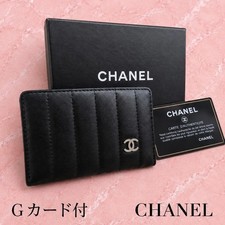 CHANEL Card Case Coco Mark Black Business Card Pass