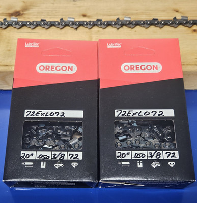 72EXL072G Oregon 3/8'' .050 72 Drive Links  20''  Full Chisel Chain  2 PK