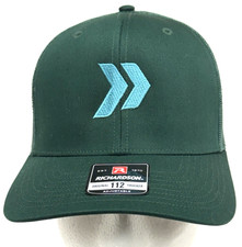 NEW Richardson 112 Trucker Hat Green Snapback Mesh Cap with Double Arrow Logo