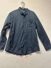 U.S. Polo ASSN. Men's Button Up Long Sleeve Stretch Size XL Blue Black Plaid