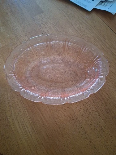 Cherry Blossom Pink Depression Glass Bowl by JennetteGlass Co.