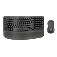 Logitech Wave Keys MK670 Wireless Ergonomic Keyboard Mouse Combo Graphite