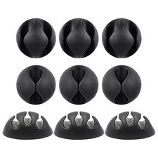 Cable Clips Holders 9 Pcs Cable Tidy Clips Management, Desktop Cord Holder, Cha