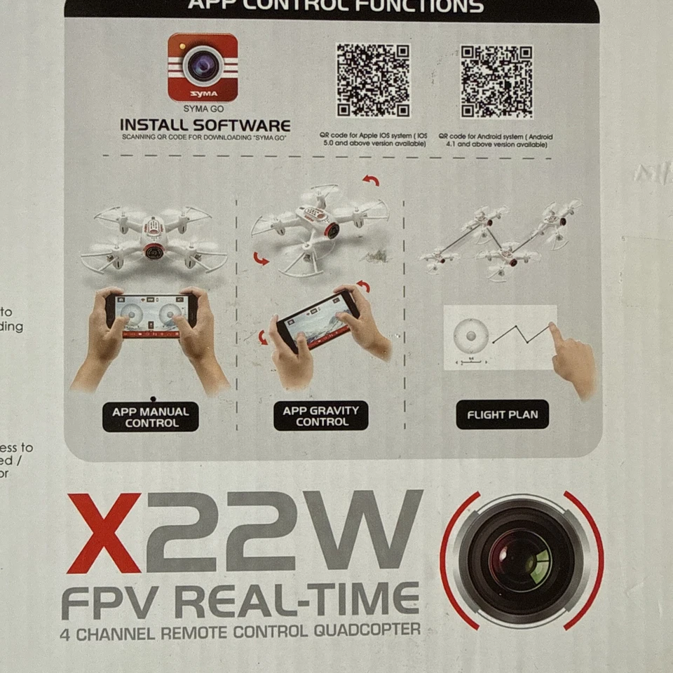 Syma X22W FPV Drone con Cámara HD WiFi Cuadricóptero - Usado Foto 4 de 4
