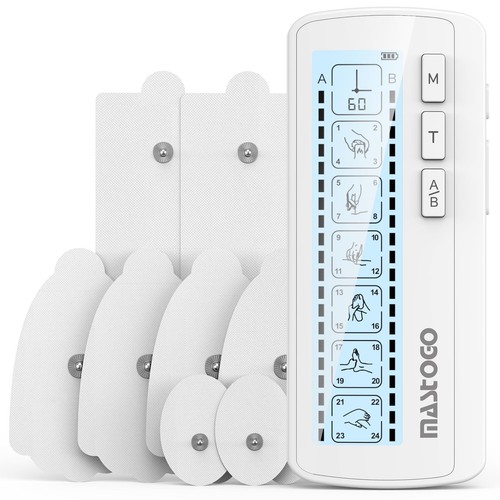 24 Modes TENS Unit Muscle Stimulator Dual Channel Rechargeable & Portable TEN...