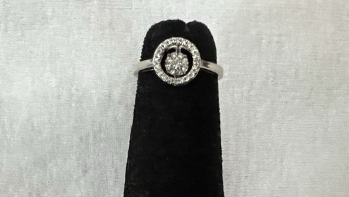 Lady's Diamond Solitaire Ring 26 Diamonds .26 Carat T.W. 10K White Gold, SZ.4.25