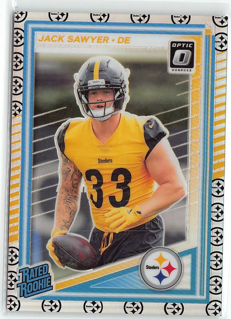 2025 Donruss Optic #220 Jack Sawyer - Steelers Team Logo! #/32