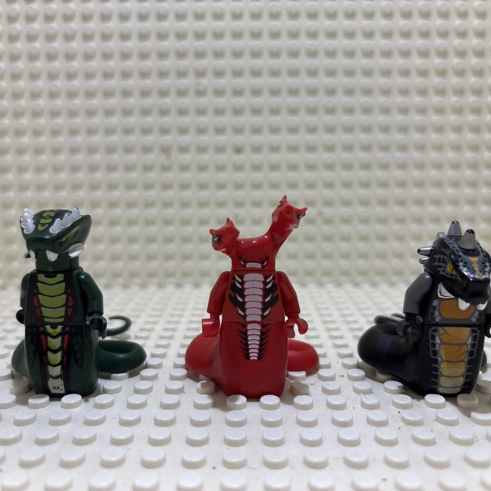 Lote de 3 Serpientes LEGO Ninjago Algunas Desgaste Pequeño Ver Descripción Foto 3 de 4