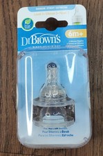 Dr. Brown's 6m Natural Flow Standard Silicone Bottle Nipple 2ct Level 3