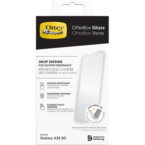 OtterBox Glass Screen Protector Samsung Galaxy A35 Touch Flawless Easy Install - 第 1/2 張圖片