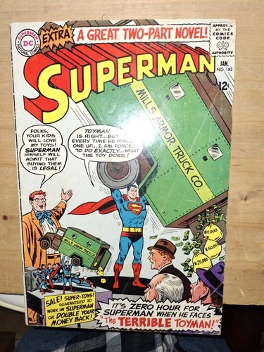 DC Comics Superman Jan 1966 Toyman Comic Book Raw Bronze Age Vintage Very Good